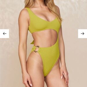 Monday Swimwear Chartreuse One Piece Swimsuit
